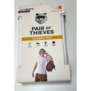 NIB Pair of Thieves 2 Pack White Classic Tees. Size M.